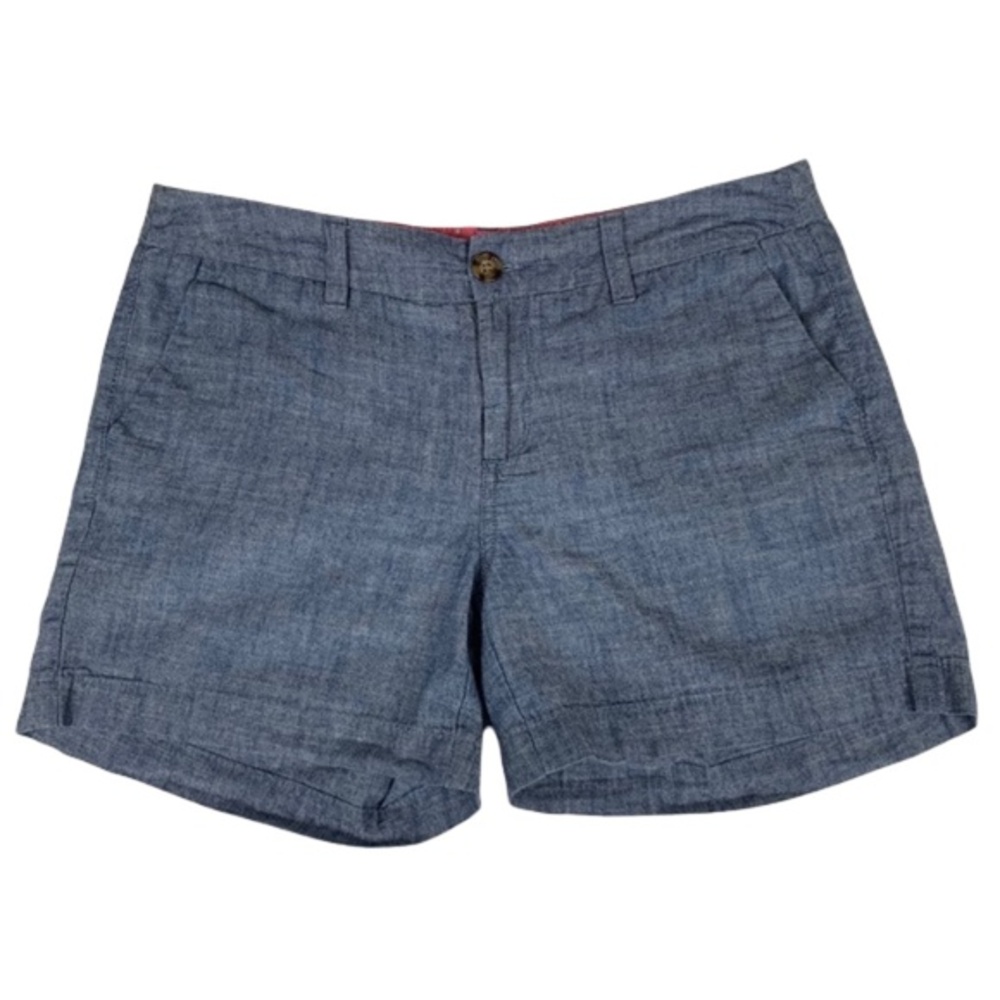Merino Chambray Blue Chino Shorts 100% Cotton